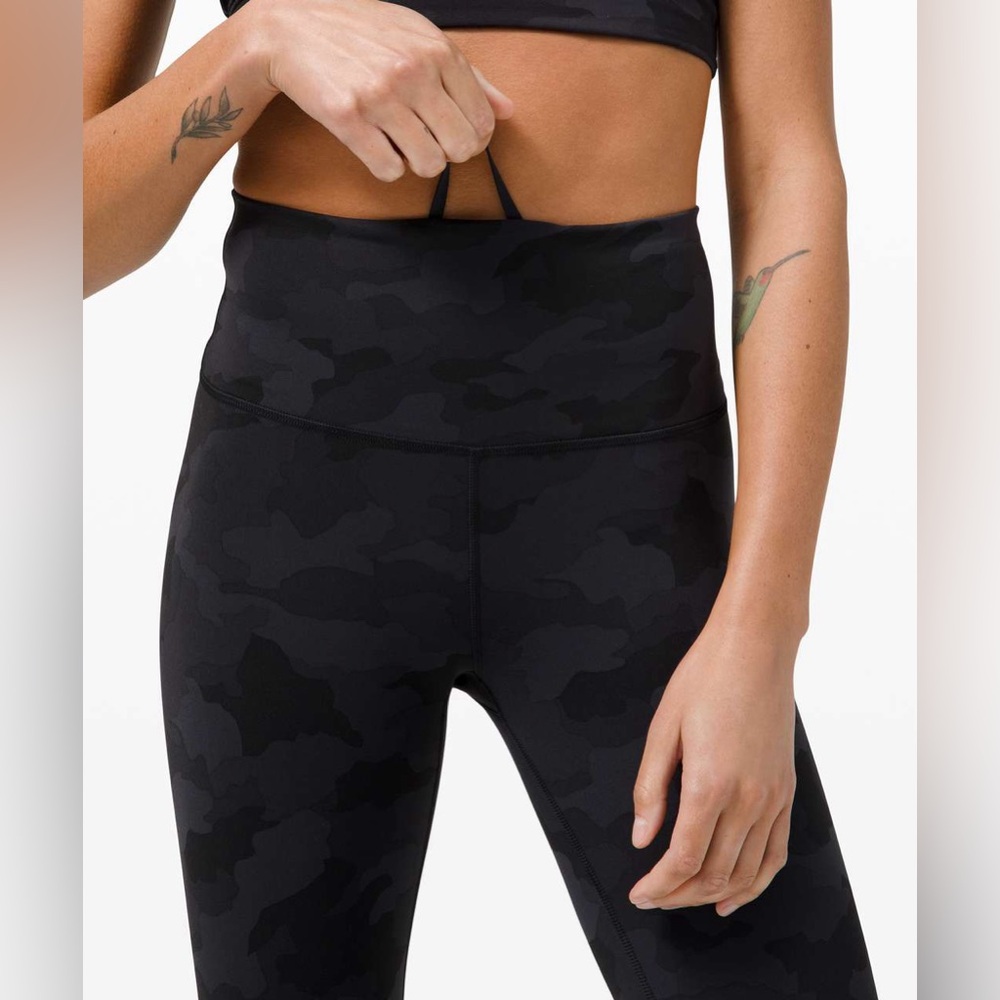 Lululemon Wunder Train High-Rise Crop 23" - Heritage 365 Camo Deep Coal Multi